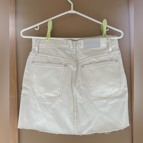 Revolve Pistola Ryder White High-Waisted Denim Mini Skirt - Picture 8 of 14